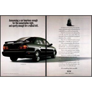 1994 Infiniti G20t Sports Sedan 2 Page Vintage Print Ad Driver's Seat Wall Art